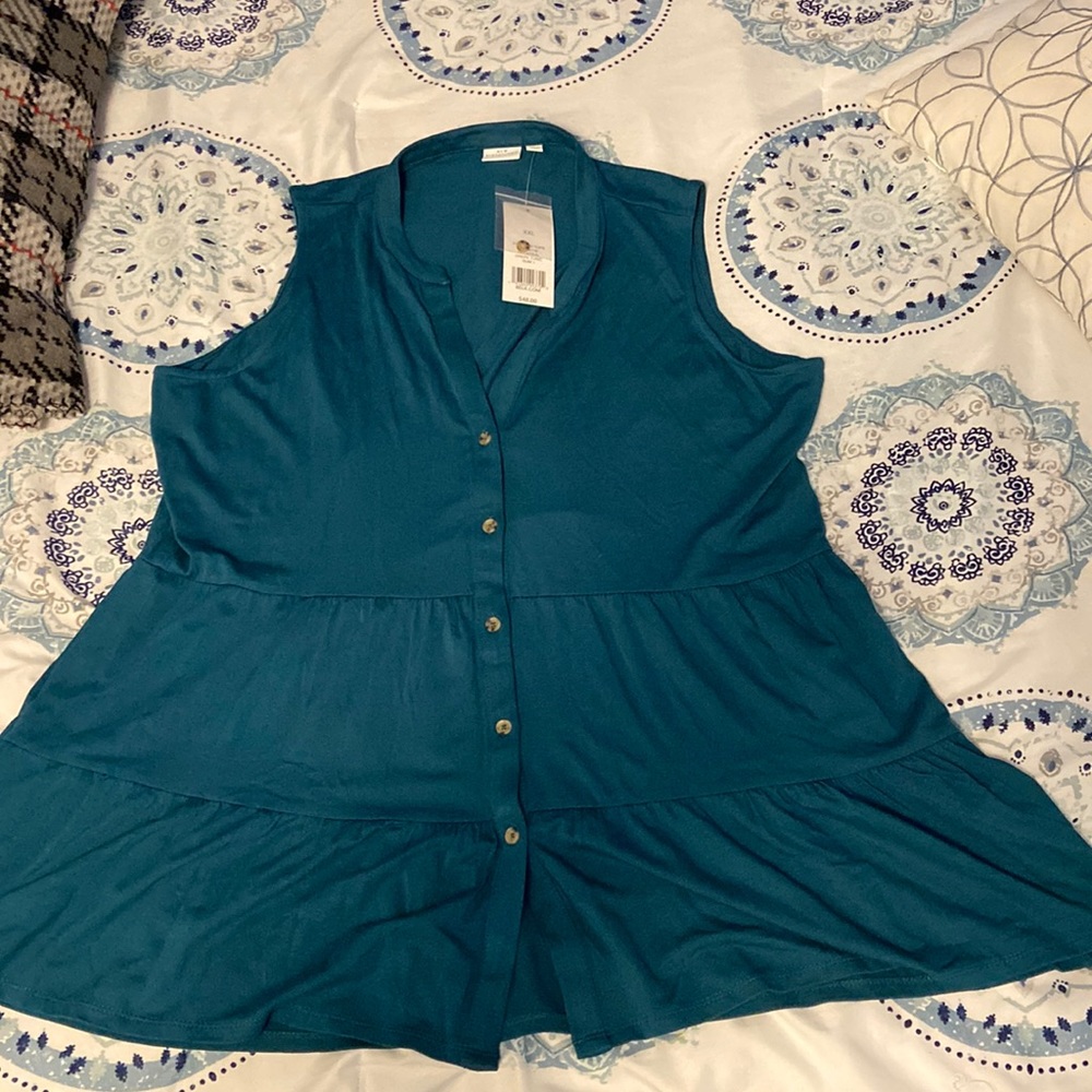 Tiered baby doll sleeveless top